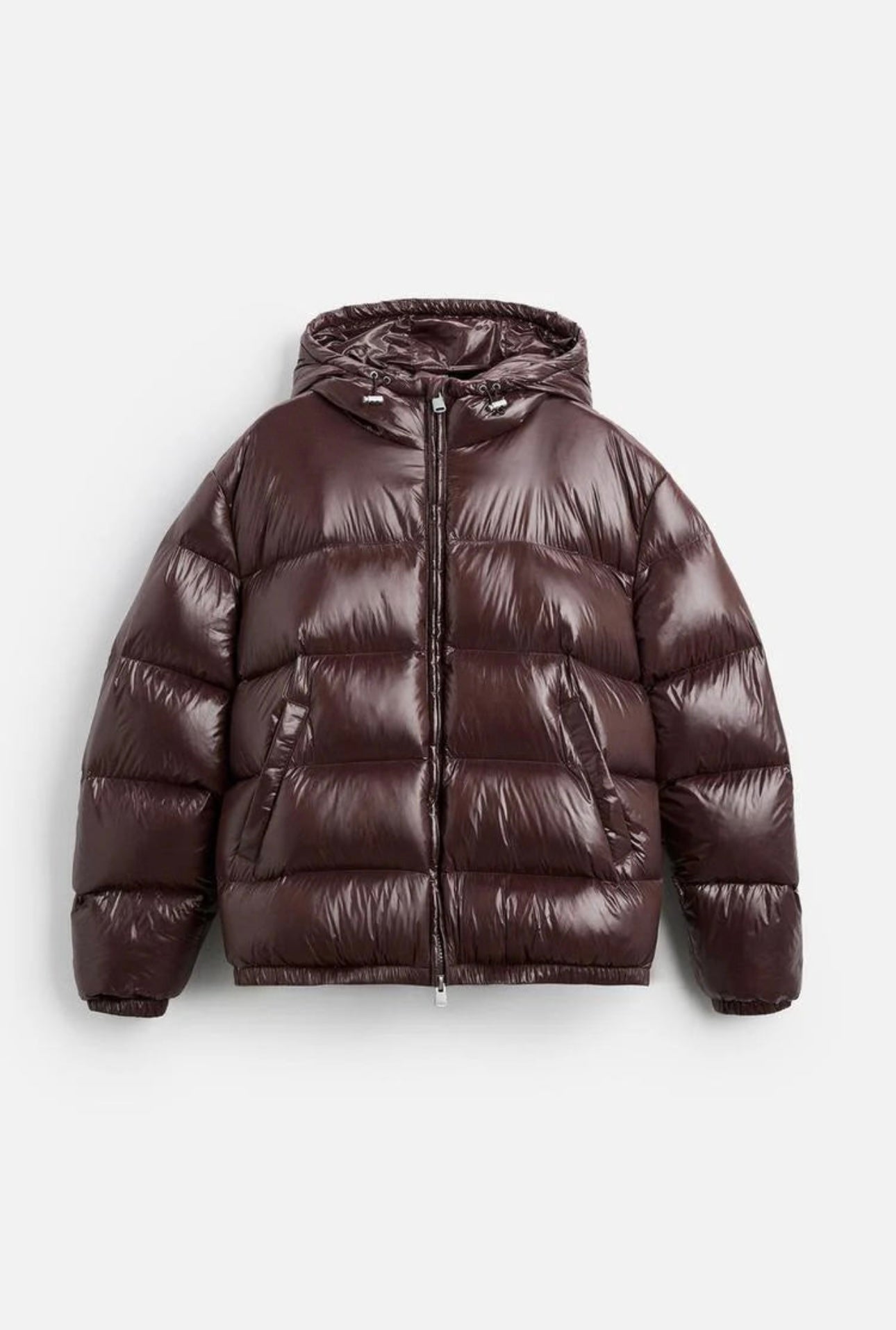 Virale Bordeaux Pufferjacke